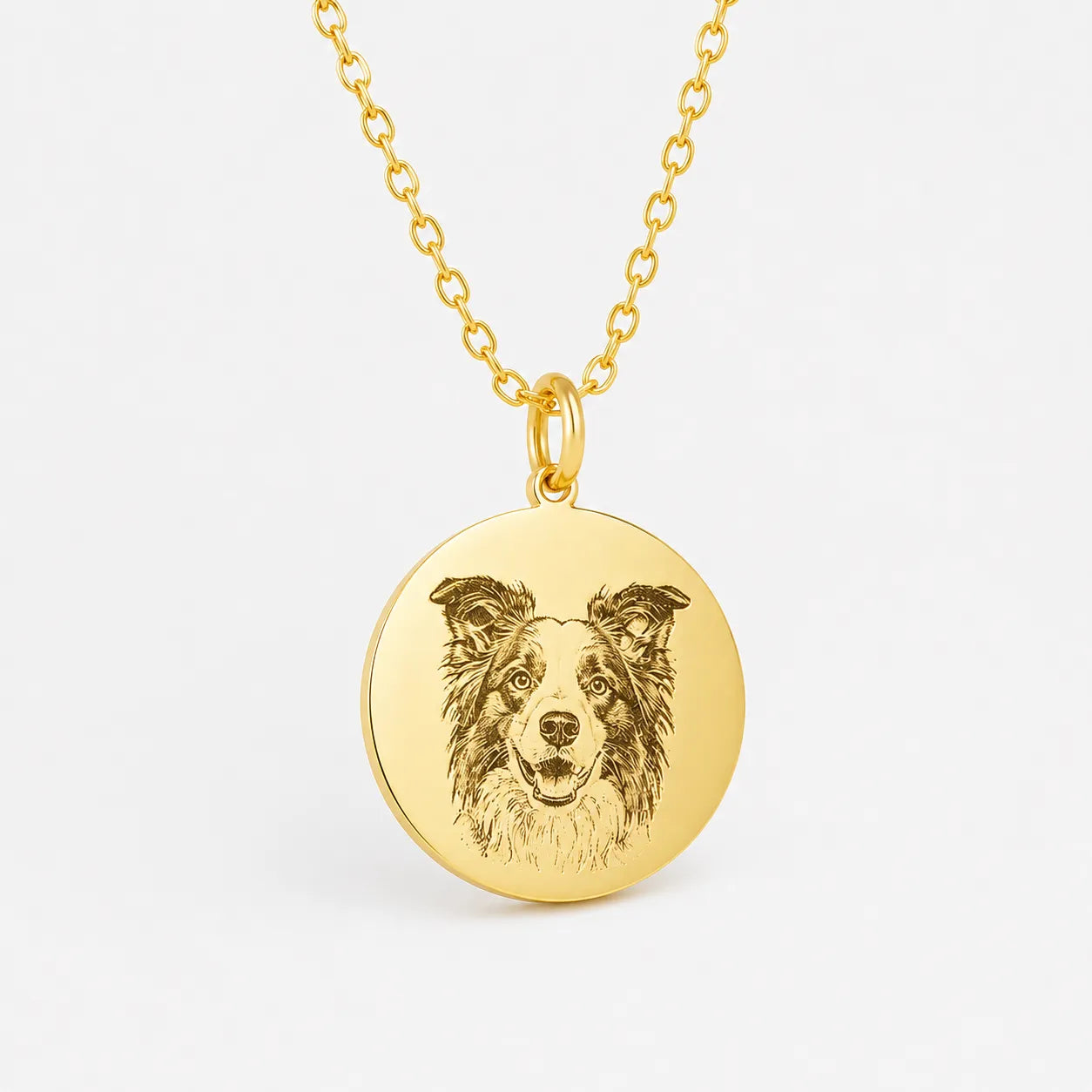 Custom Engraved Pet Portrait Necklace
