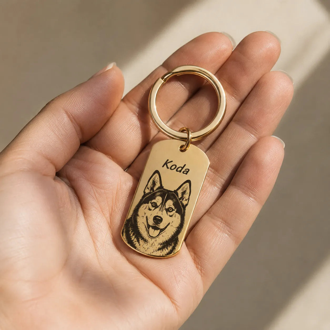 Pet Face Tag Keychain
