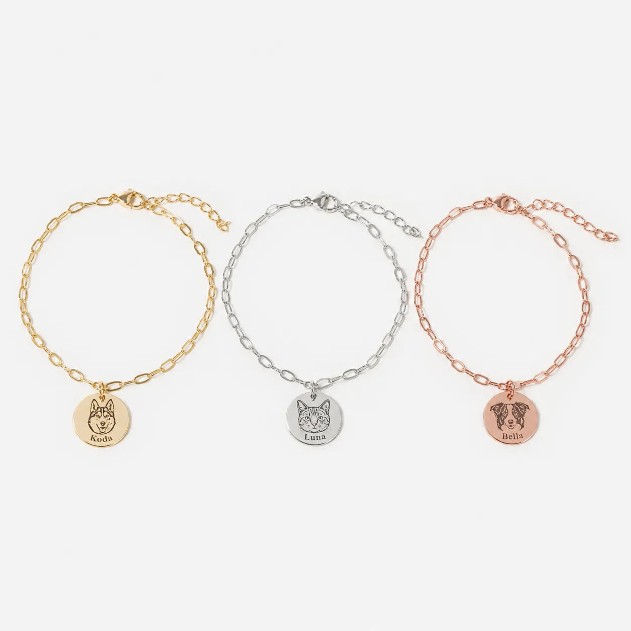 Paperclip Pet Face Bracelet