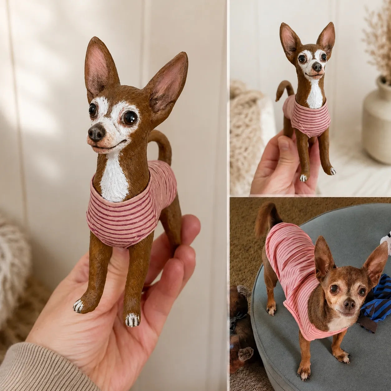 Custom Pet Figurine — Handmade from Your Photos
