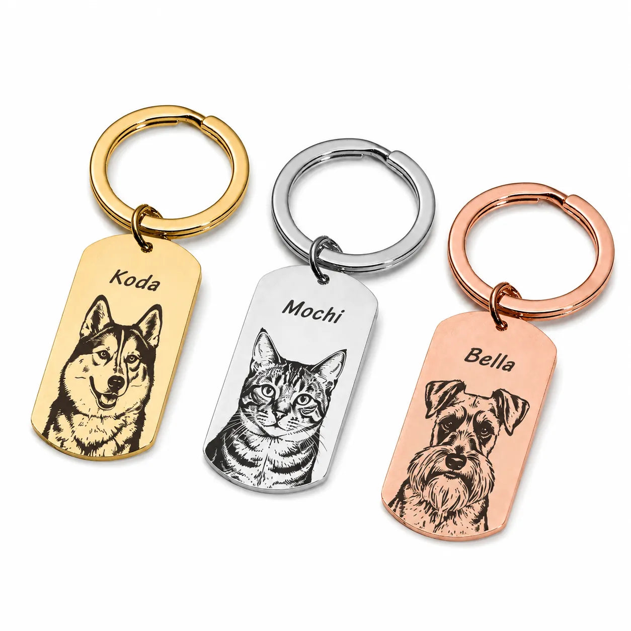 Pet Face Tag Keychain